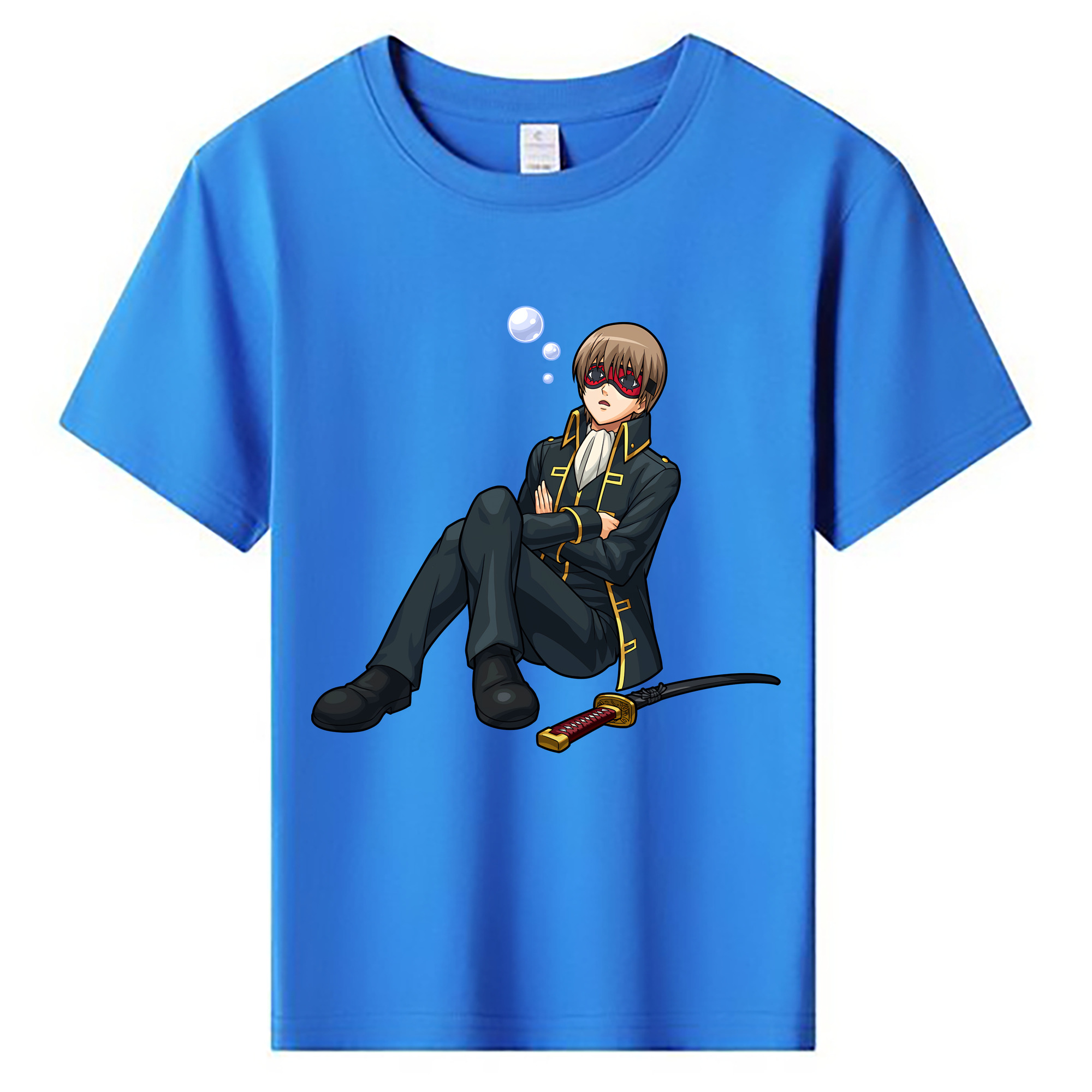 （画像用） ぎんたま 坂田銀時（さかたぎんとき） 神楽 志村新八（しむら しんぱち） GINTAMA Sakata Gintoki Kagura Shimura Shinpachi 綿100％キッズTシャツ（フロントプリント）